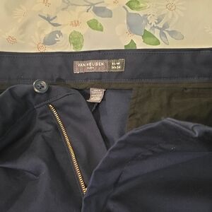Van Heusen Dark Blue Flex Trousers